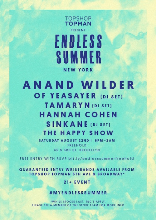 Endless Summer NY Flyer - 22nd Aug - Clickable URL copy 2