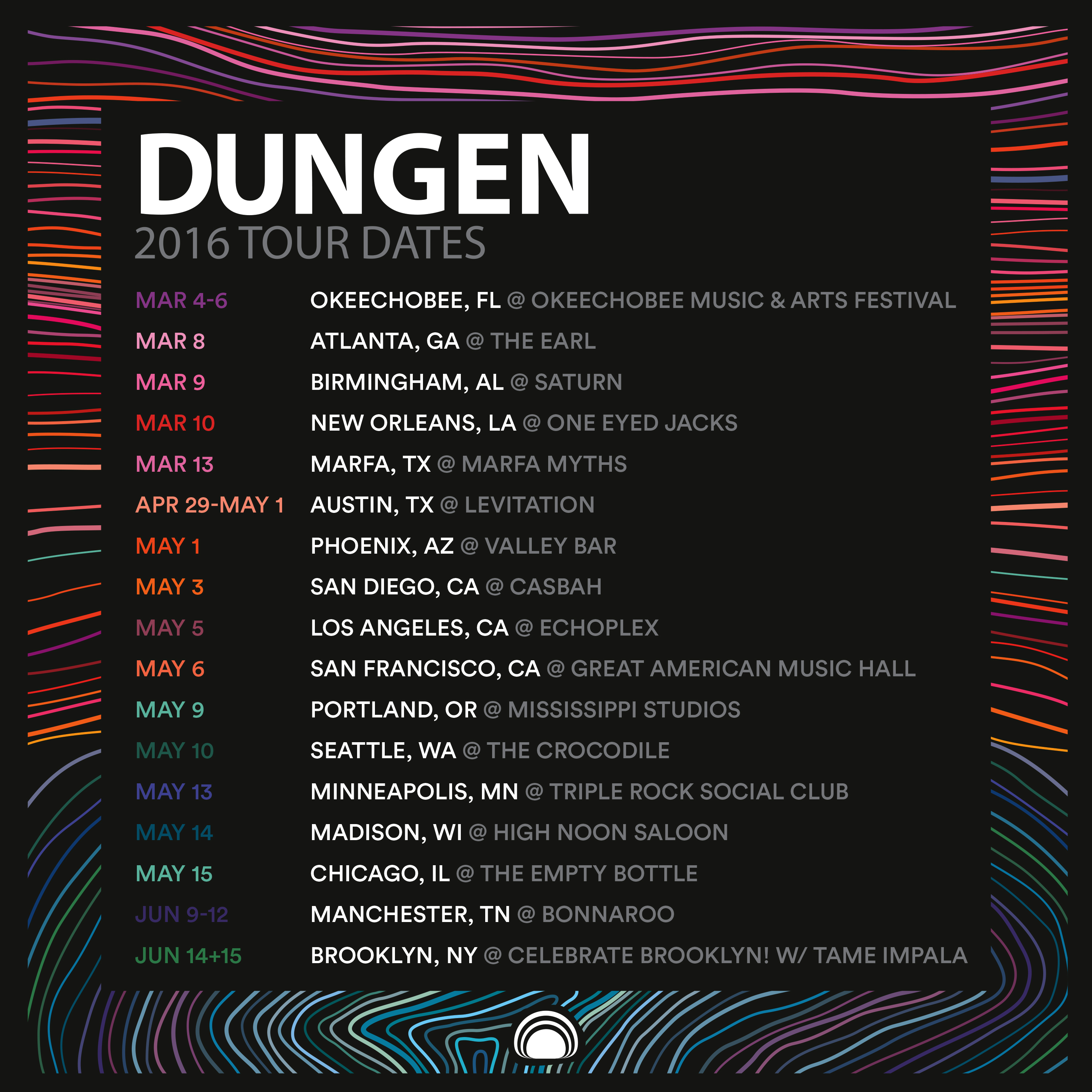 Dungen 2016 Tour Flyer